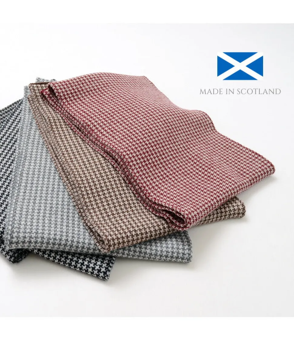 GILBERT WILSON OF HA / Staggered Check Merino Wool Snood