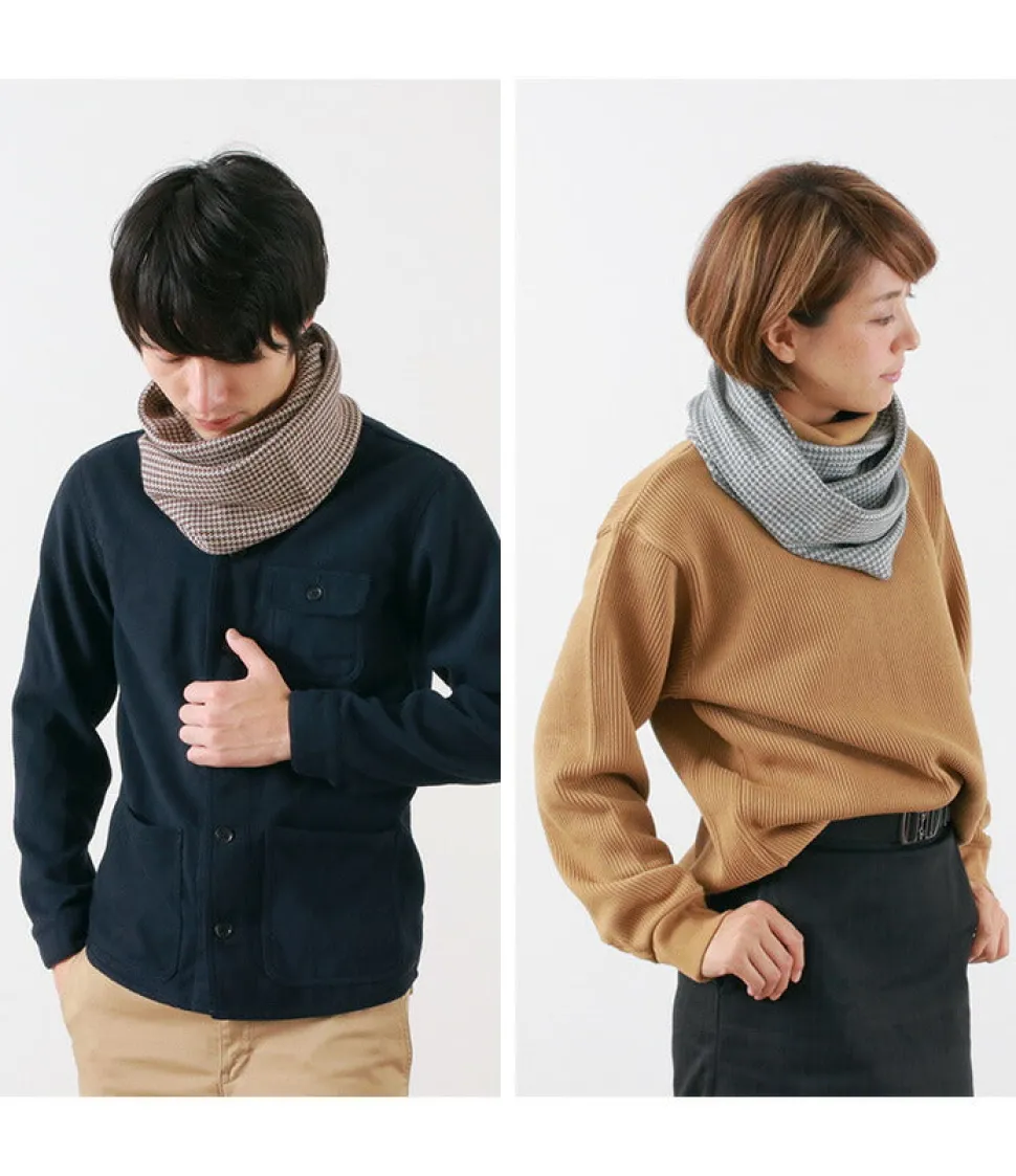GILBERT WILSON OF HA / Staggered Check Merino Wool Snood
