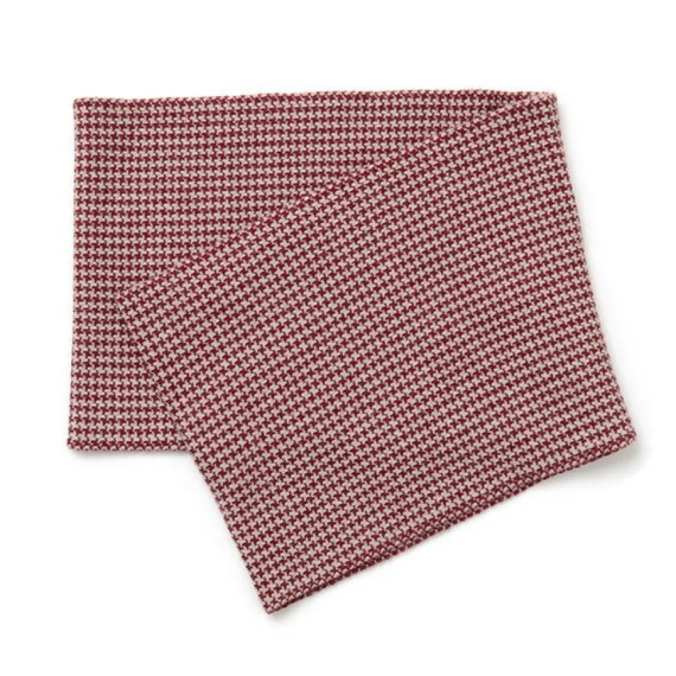 GILBERT WILSON OF HA / Staggered Check Merino Wool Snood
