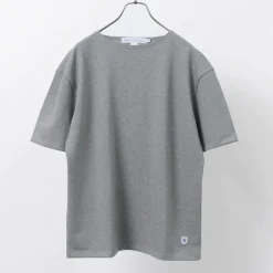 GLACON / Solid colour Boat neck Big shirt