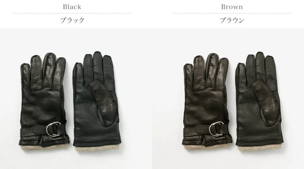 GLOVES / Touch Lambskin Ring Belt Gloves