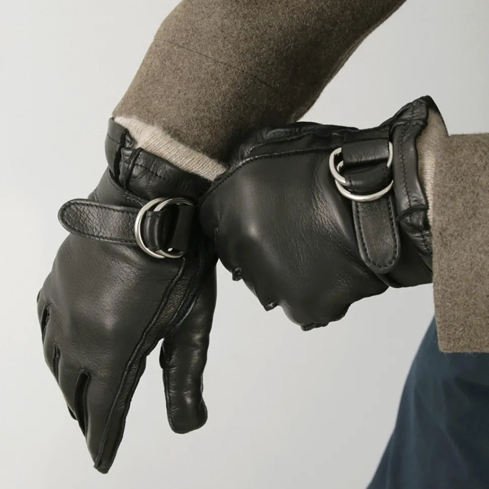 GLOVES / Touch Lambskin Ring Belt Gloves