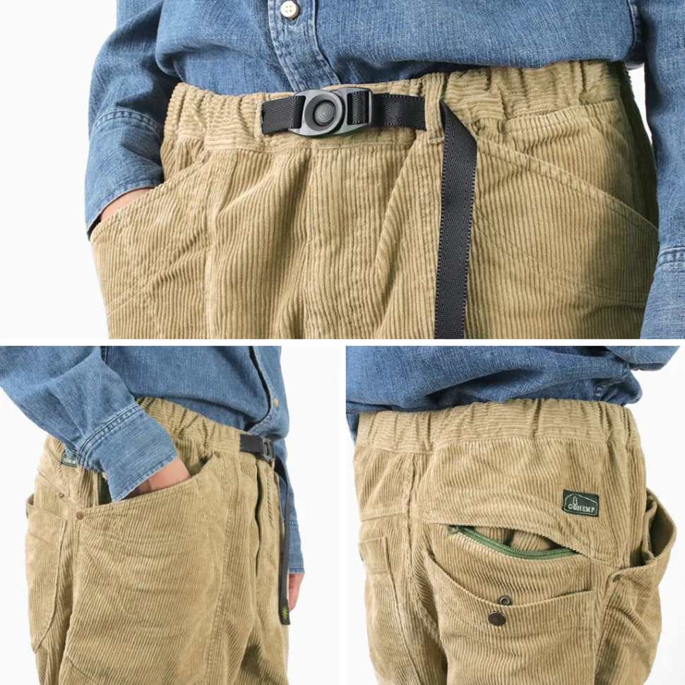GOHEMP / Hemp Corduroy Traveler Easy Pants Wide Tapered