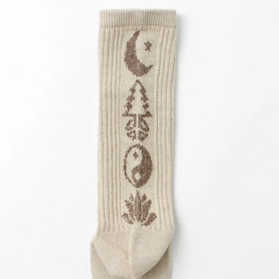 GOHEMP / Patterned Pile Crew Socks