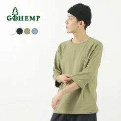 GOHEMP / Sunblend warmer Baseball sleeve crew t-shirt
