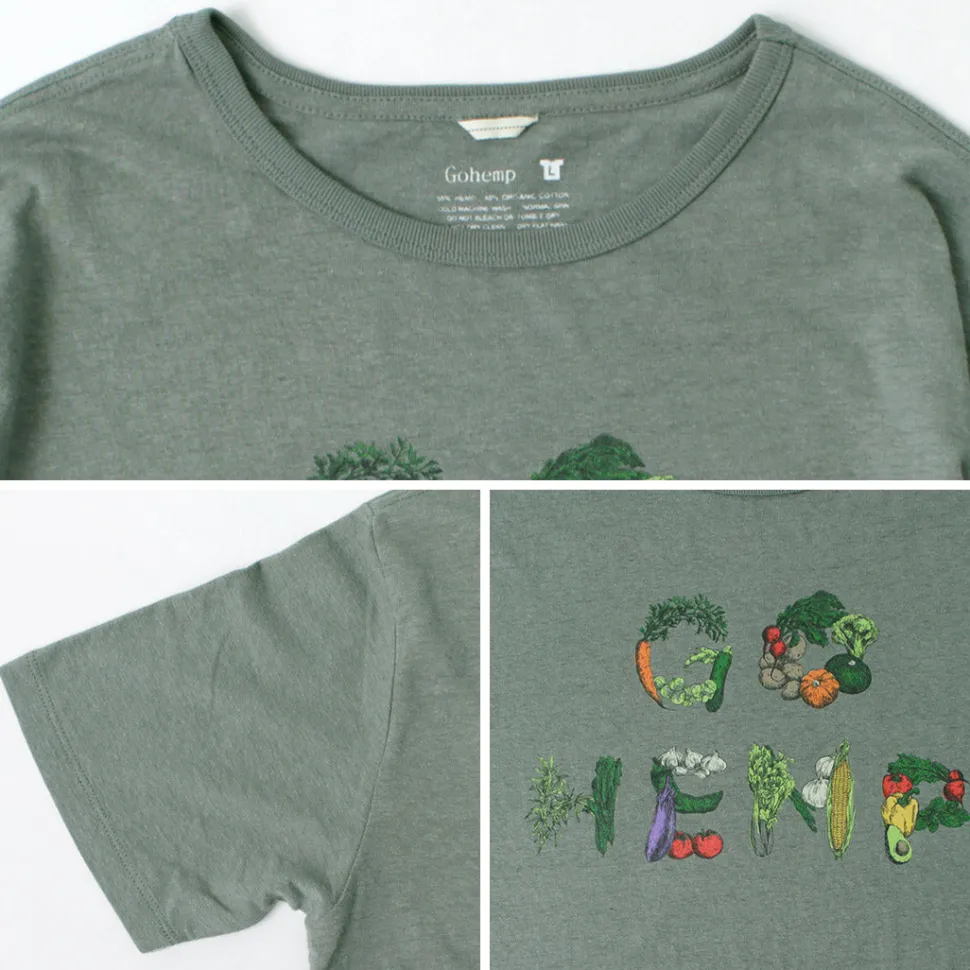 GOHEMP / VEGE & HERB LOGO BASIC S/SL TEE
