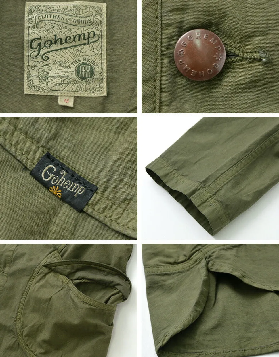 GOHEMP / Vendor no collar jacket