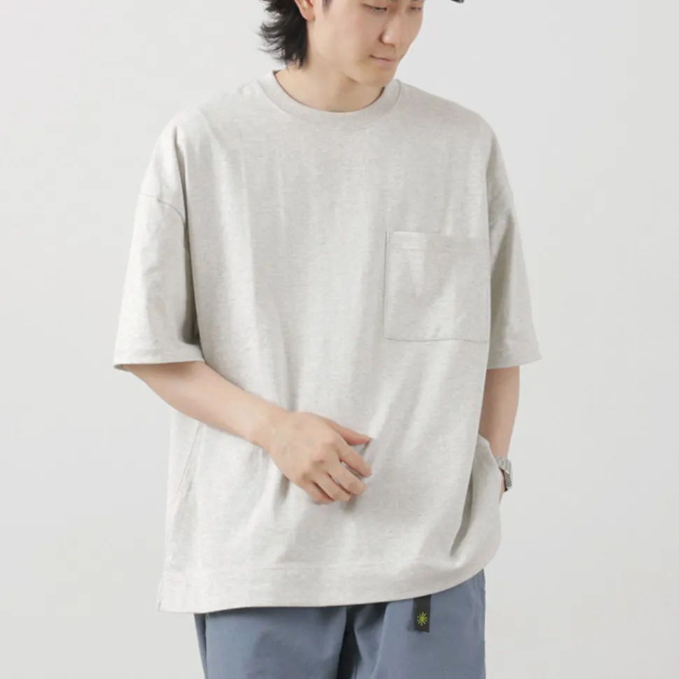 GOHEMP / Wide slit T-shirt Heather