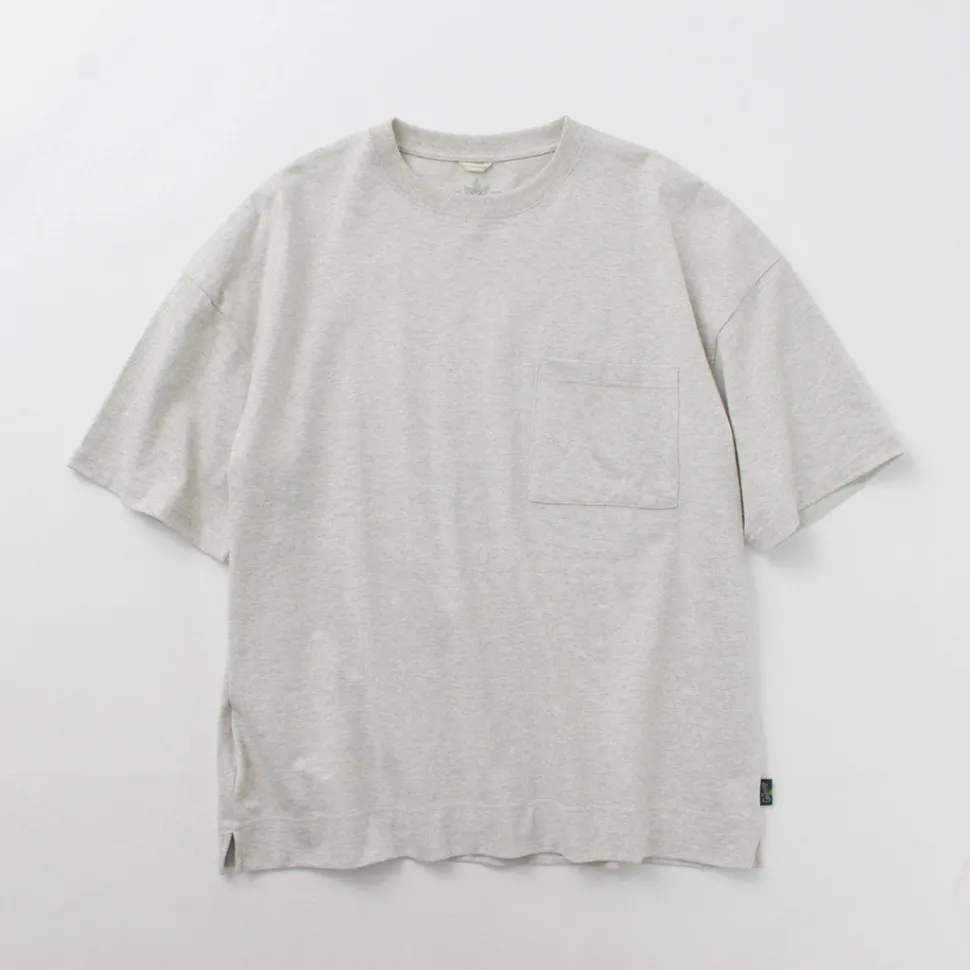 GOHEMP / Wide slit T-shirt Heather