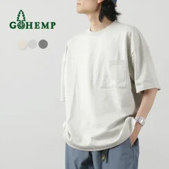 GOHEMP / Wide slit T-shirt Heather