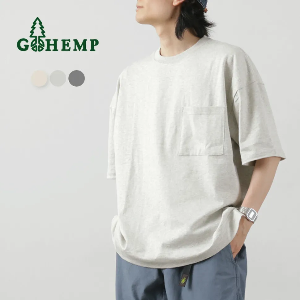 GOHEMP / Wide slit T-shirt Heather