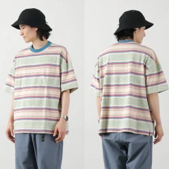 GOHEMP / Wide Slit T-Shirt Hemp Leaf Jacquard