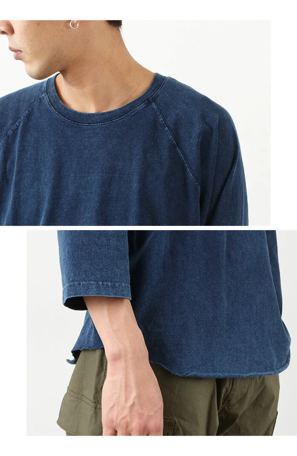 GOOD ON / Baseball T-Shirt Raglan / Indigo Shave
