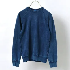 GOOD ON / GOBW101 IS Indigo Raglan Crew Sweatshirt