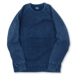 GOOD ON / GOBW101 IS Indigo Raglan Crew Sweatshirt