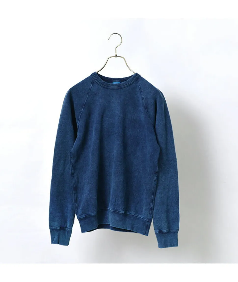 GOOD ON / GOBW101 IS Indigo Raglan Crew Sweatshirt