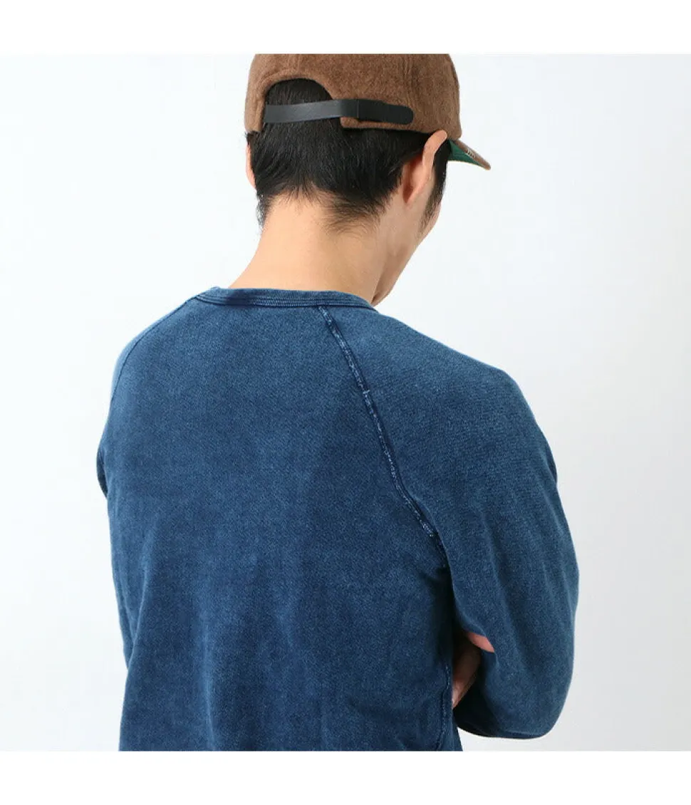 GOOD ON / GOBW101 IS Indigo Raglan Crew Sweatshirt