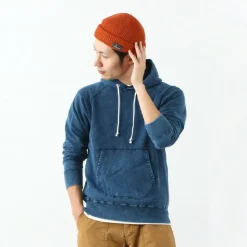 GOOD ON / GOBW1203 IS Indigo Raglan Pullover Hooded Sweatshirt