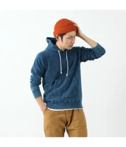 GOOD ON / GOBW1203 IS Indigo Raglan Pullover Hooded Sweatshirt