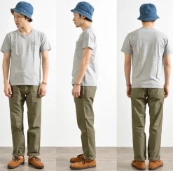 GOOD ON / GOST1408 Short sleeve V-neck pocket T-shirt