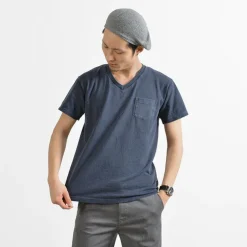 GOOD ON / GOST1408 Short sleeve V-neck pocket T-shirt