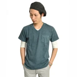 GOOD ON / GOST1408 Short sleeve V-neck pocket T-shirt