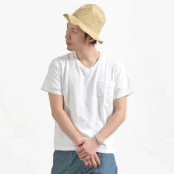 GOOD ON / GOST1408 Short sleeve V-neck pocket T-shirt