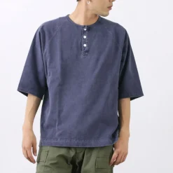 GOOD ON / Half Sleeve Heavy Retro Henry Neck T-Shirt