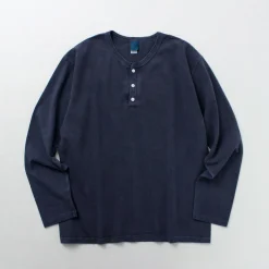 GOOD ON / Long Sleeve Henley Neck T-Shirt