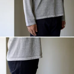 GOOD ON / Long Sleeve Henley Neck T-Shirt