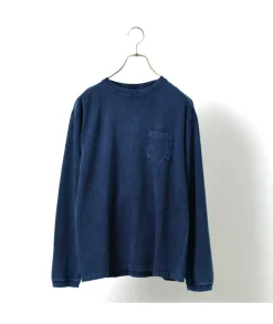 GOOD ON / Long Sleeve Pocket Crew Tee / Indigo Shave
