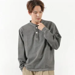 GOOD ON / L/S heavy henley T