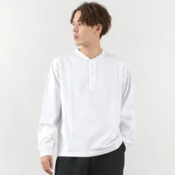 GOOD ON / L/S heavy henley T