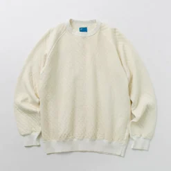 GOOD ON / Quilted Long Sleeve Raglan Crewneck Shirt Photoelectron