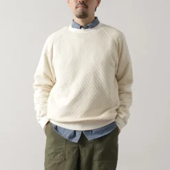 GOOD ON / Quilted Long Sleeve Raglan Crewneck Shirt Photoelectron
