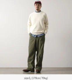 GOOD ON / Quilted Long Sleeve Raglan Crewneck Shirt Photoelectron