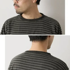 GOOD ON / Reversible Striped Long Sleeve Crew T-Shirt GOLT2407