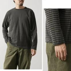 GOOD ON / Reversible Striped Long Sleeve Crew T-Shirt GOLT2407