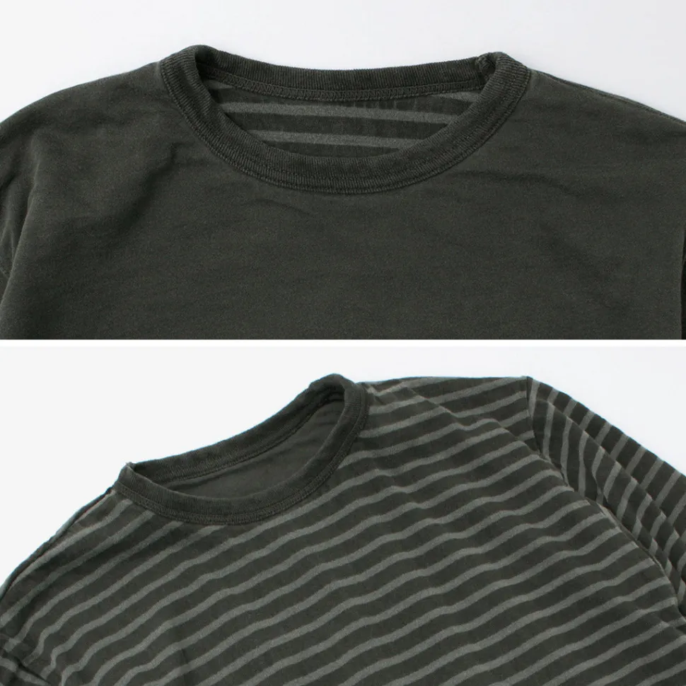 GOOD ON / Reversible Striped Long Sleeve Crew T-Shirt GOLT2407