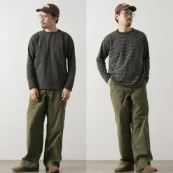 GOOD ON / Reversible Striped Long Sleeve Crew T-Shirt GOLT2407