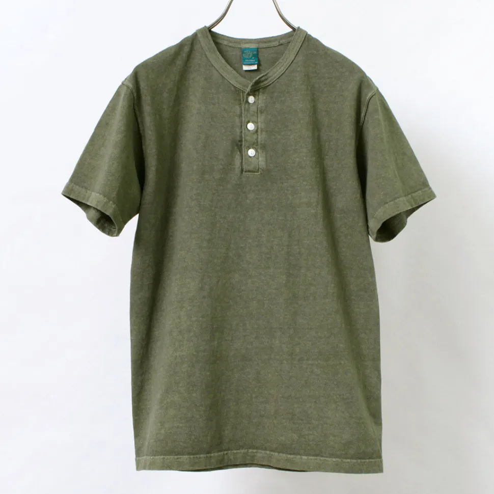 GOOD ON / Short sleeve henley neck T-shirt
