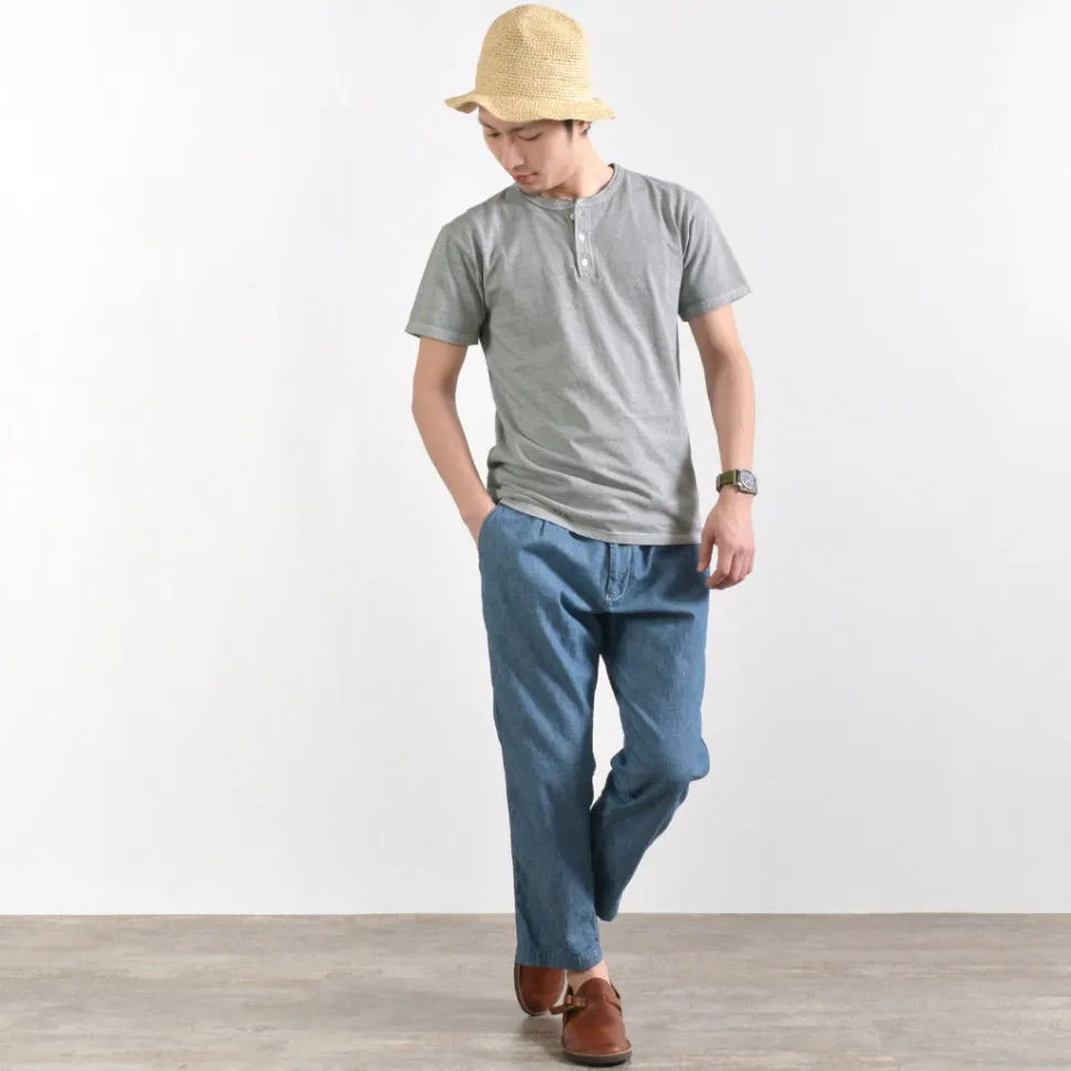 GOOD ON / Short sleeve henley neck T-shirt