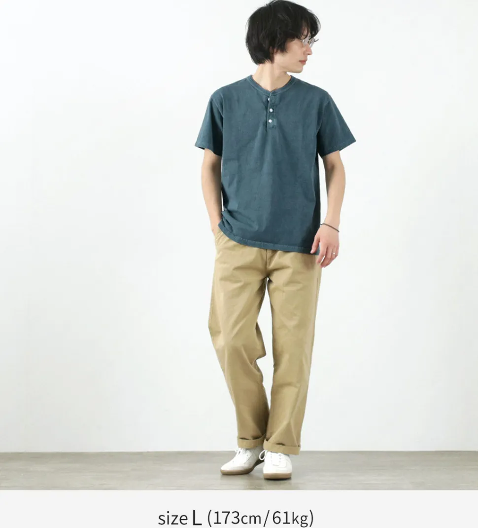 GOOD ON / Short sleeve henley neck T-shirt