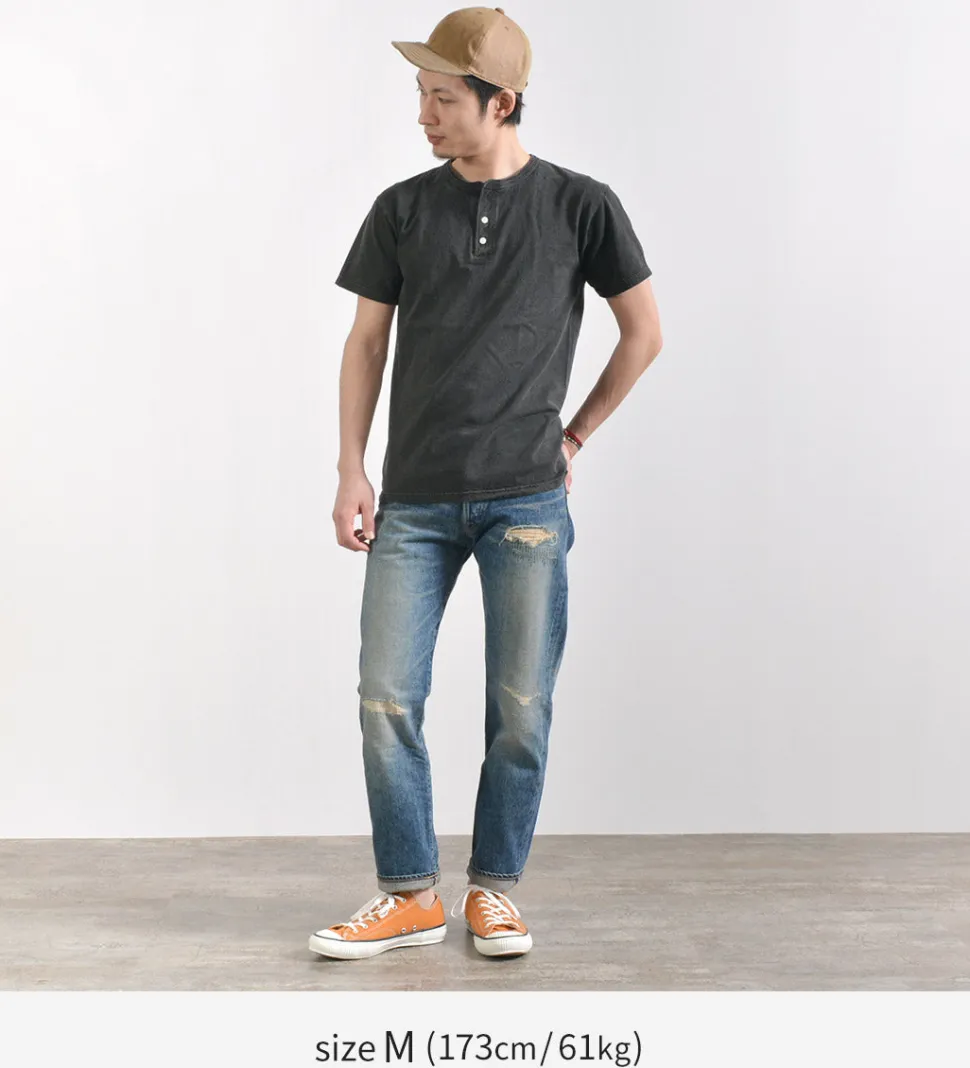 GOOD ON / Short sleeve henley neck T-shirt