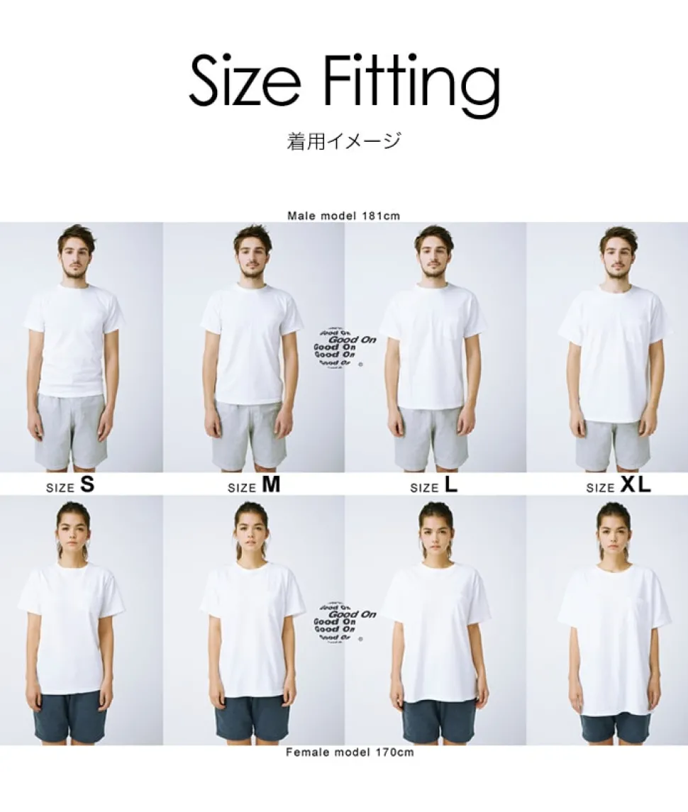 GOOD ON / Short sleeve henley neck T-shirt