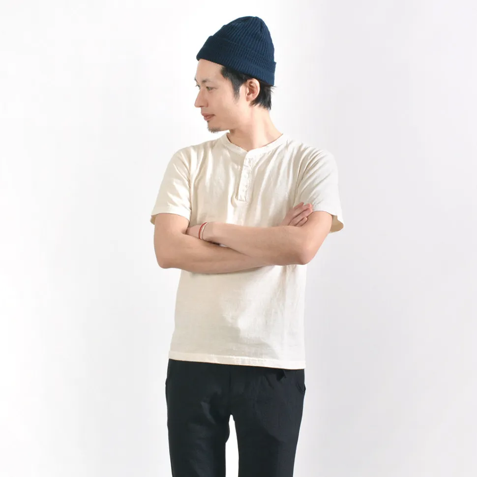 GOOD ON / Short sleeve henley neck T-shirt