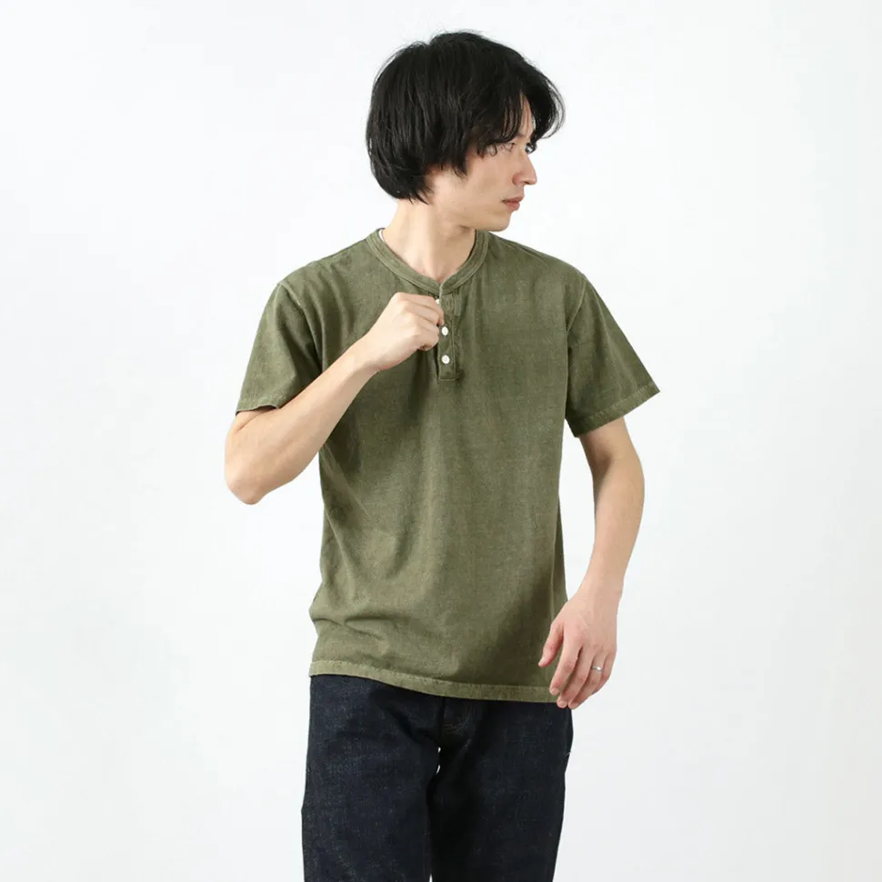 GOOD ON / Short sleeve henley neck T-shirt