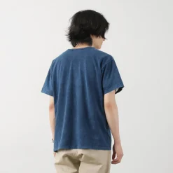 GOOD ON / Short Sleeve Henley T-Shirt / Indigo Shave