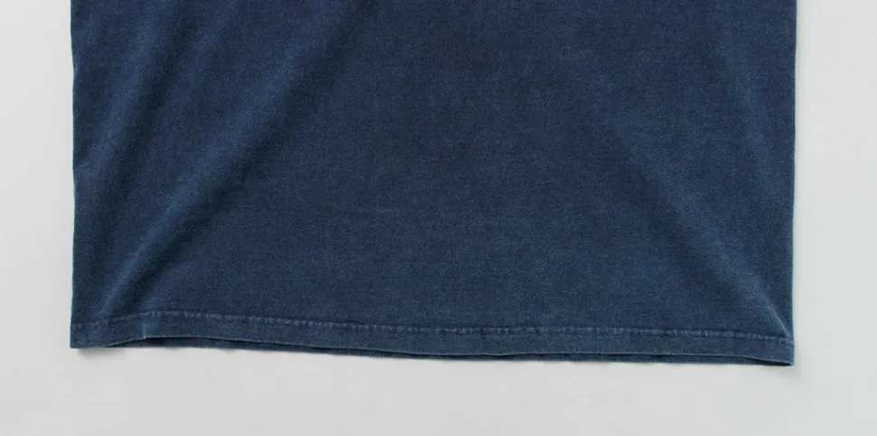 GOOD ON / Short Sleeve Henley T-Shirt / Indigo Shave