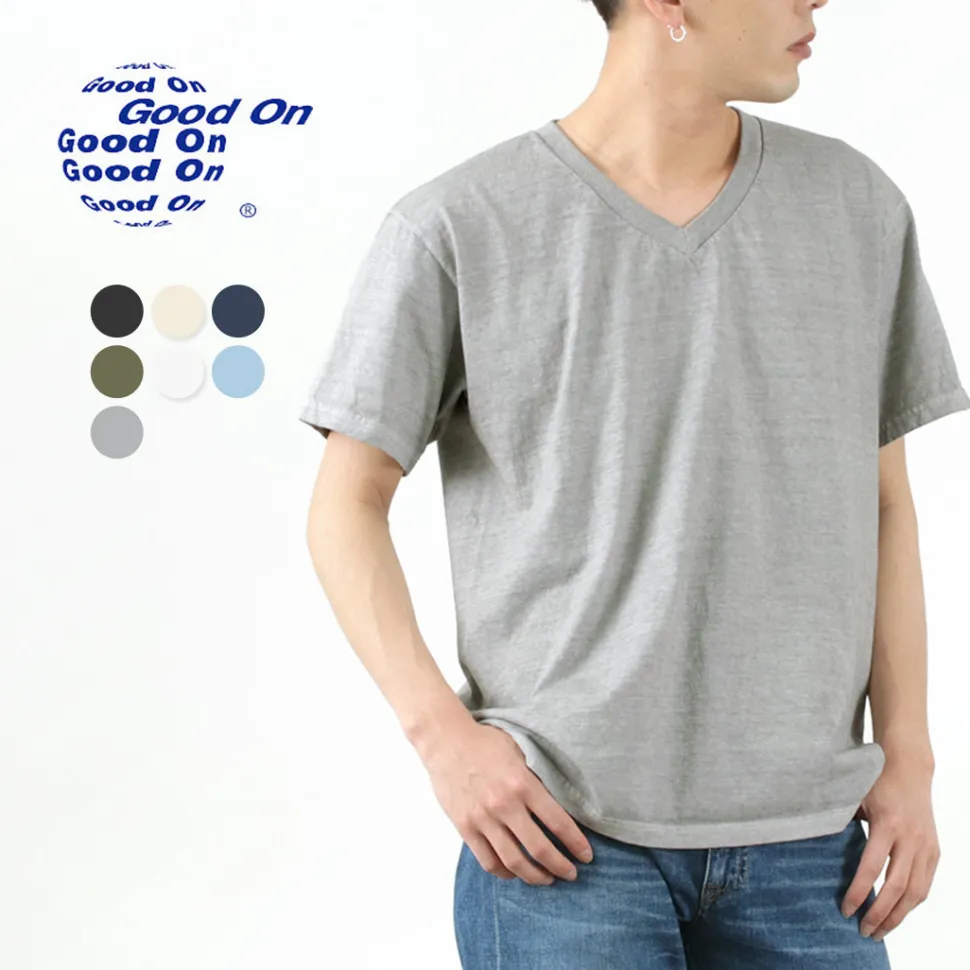 GOOD ON / Short sleeve V-neck T-shirt